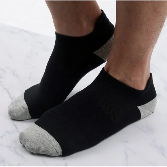 COPY - Pack of 6 No Show Socks Men Size 5-10 Invisible Low cut Loafer- Black Gr… - Picture 6 of 6